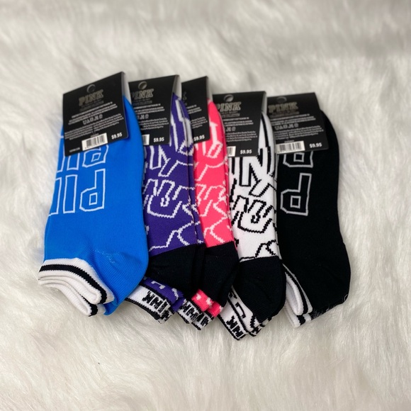 5PK Bundle PINK Victoria’s Secret Socks - Picture 4 of 11